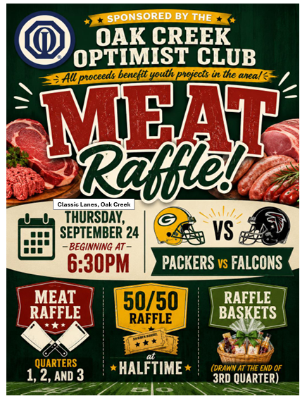 September Meat Raffle - Flyer